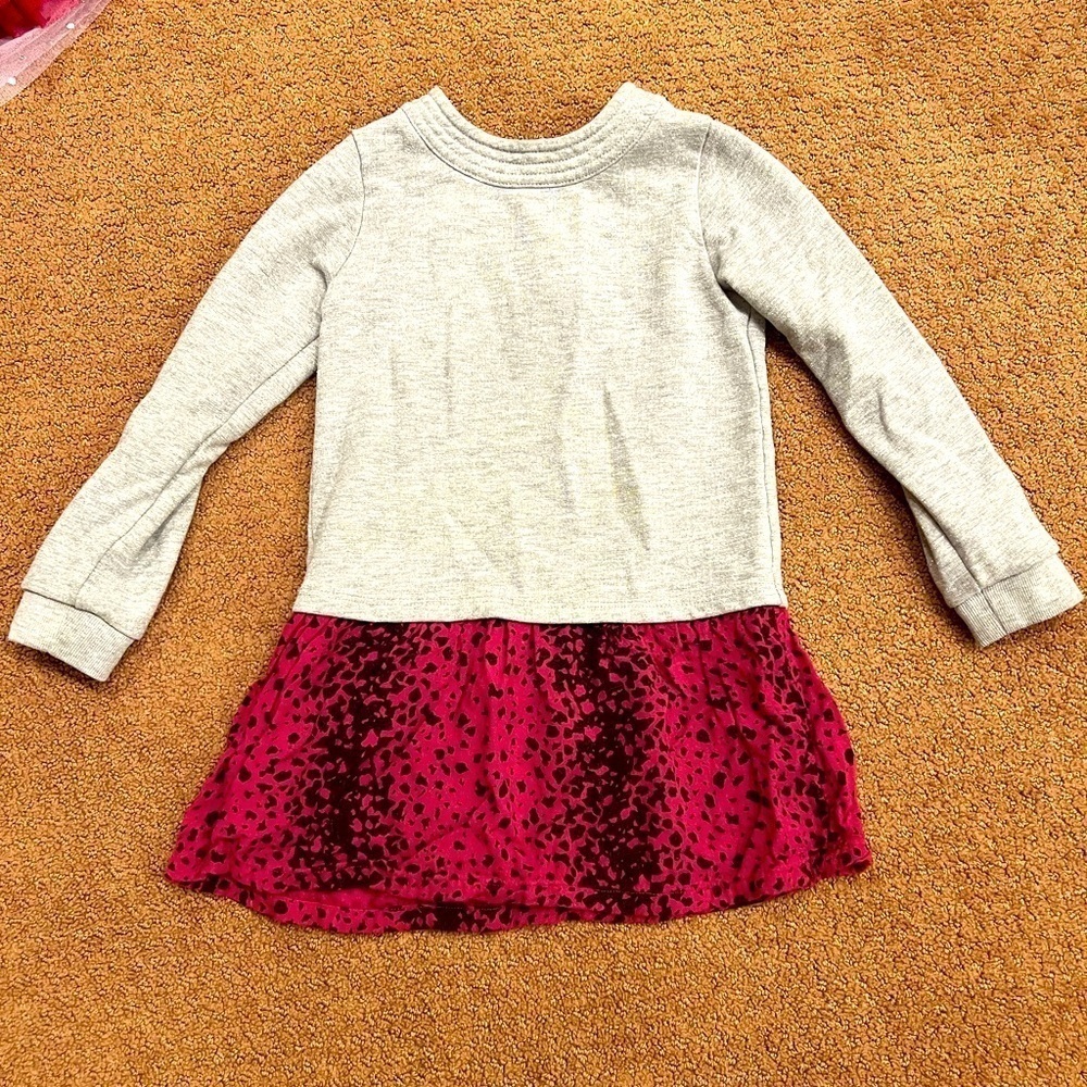VINCE Girls Sweatshirt Dress Sparkle Animal Print Size 3